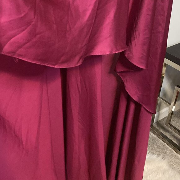 MAC DUGGAL HIGH LOW ONE SHOULDER FLOWY DRESS - Picture 8 of 12